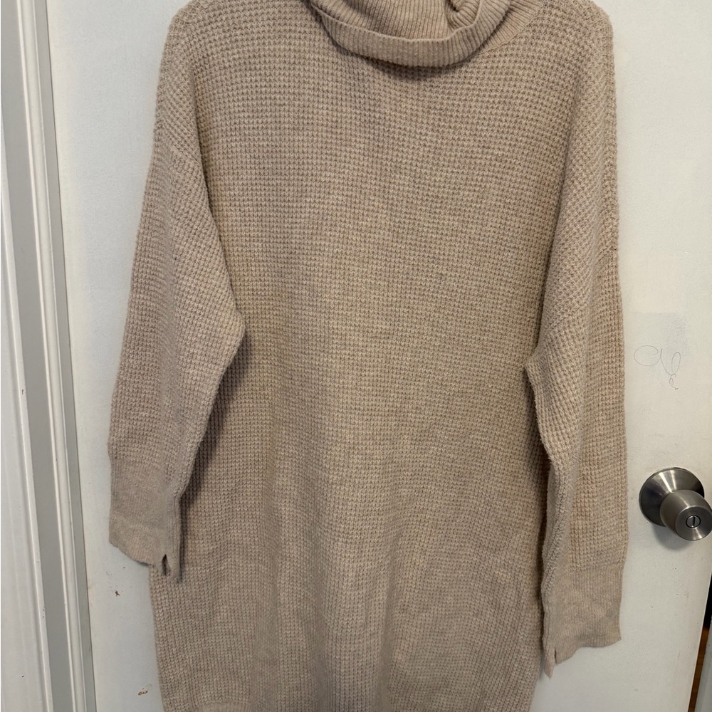 Aerie Soft Taupe Turtleneck Sweater